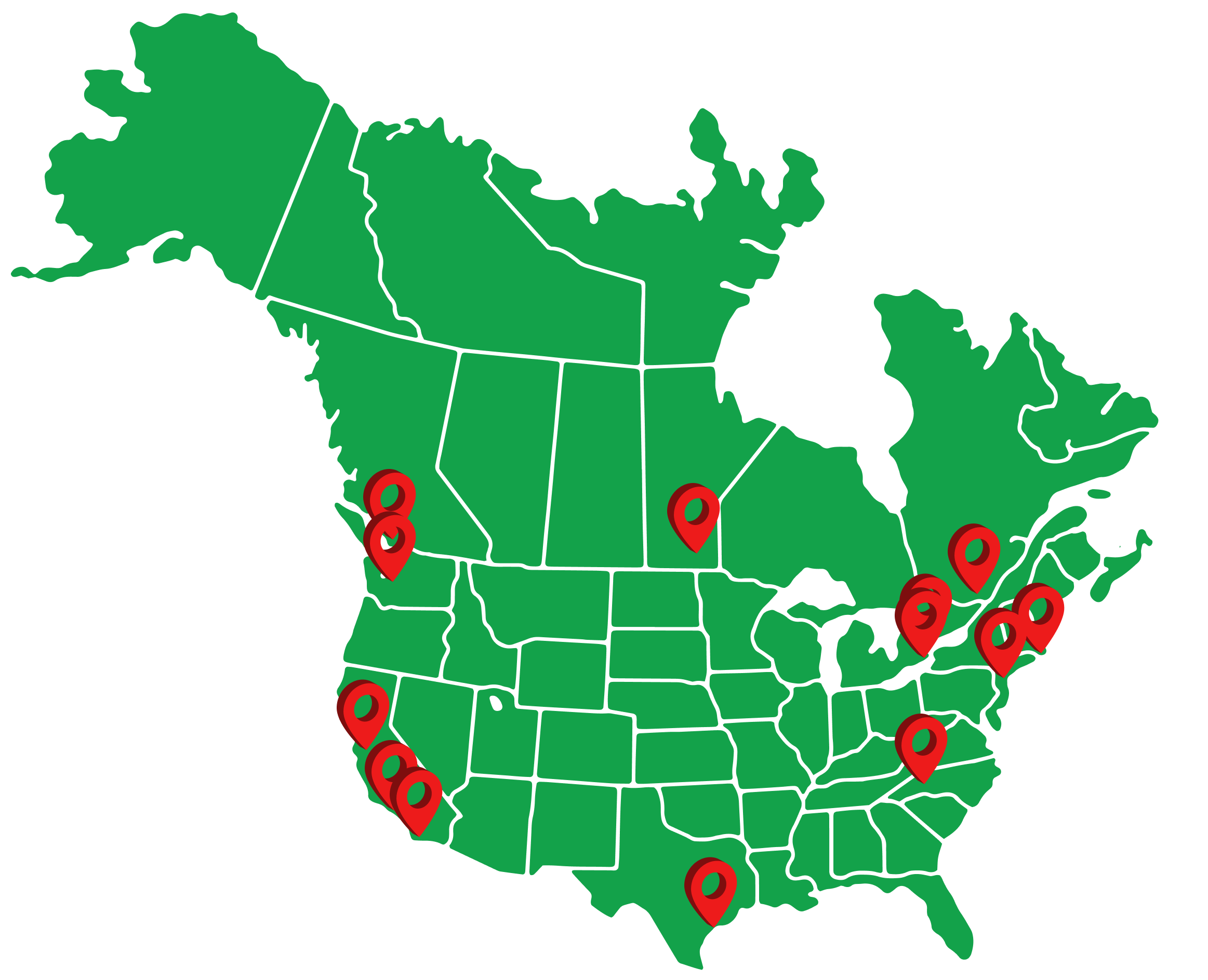 map of north america